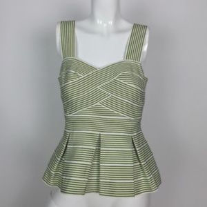 Paris Olive & White Bandage Peplum Top